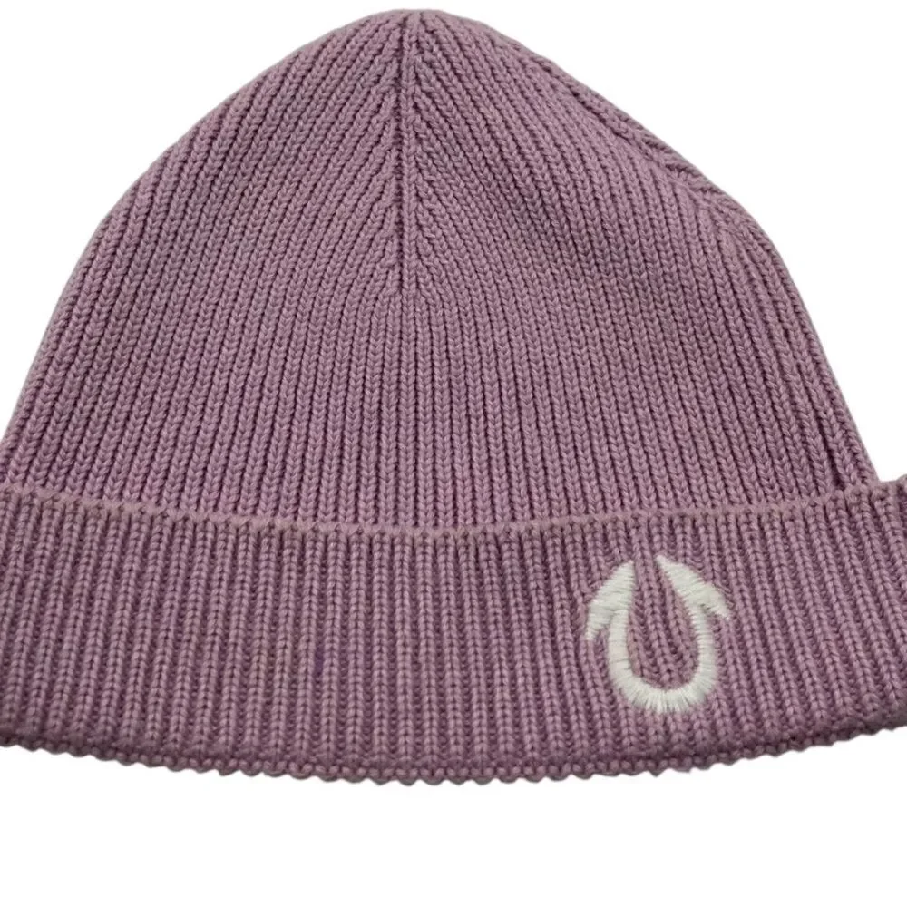 True Religion Brand Jeans Light Purple Beanie 100% Cotton